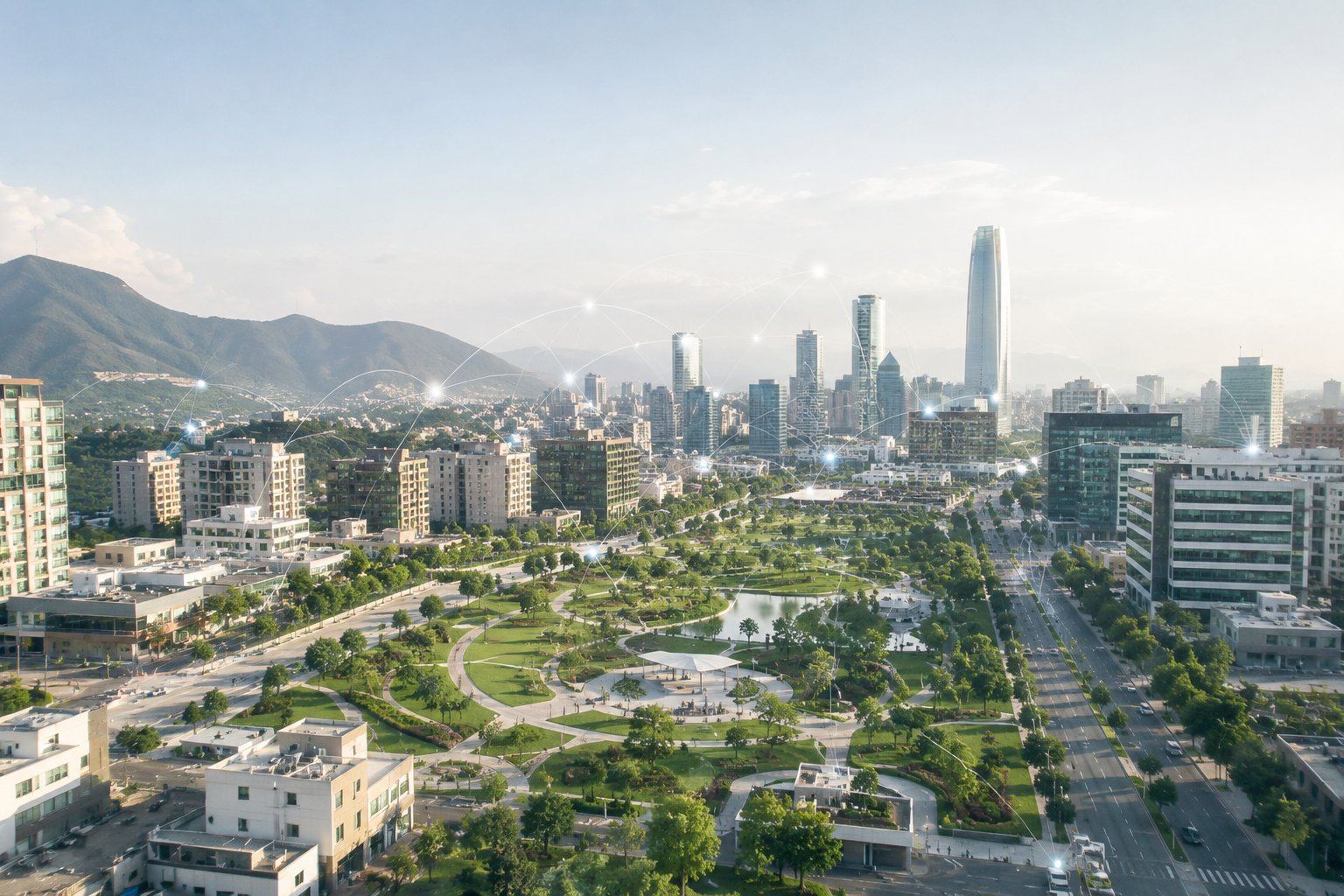 Ciudad conectada con infraestructura de red administrada por INTERCOM Networks